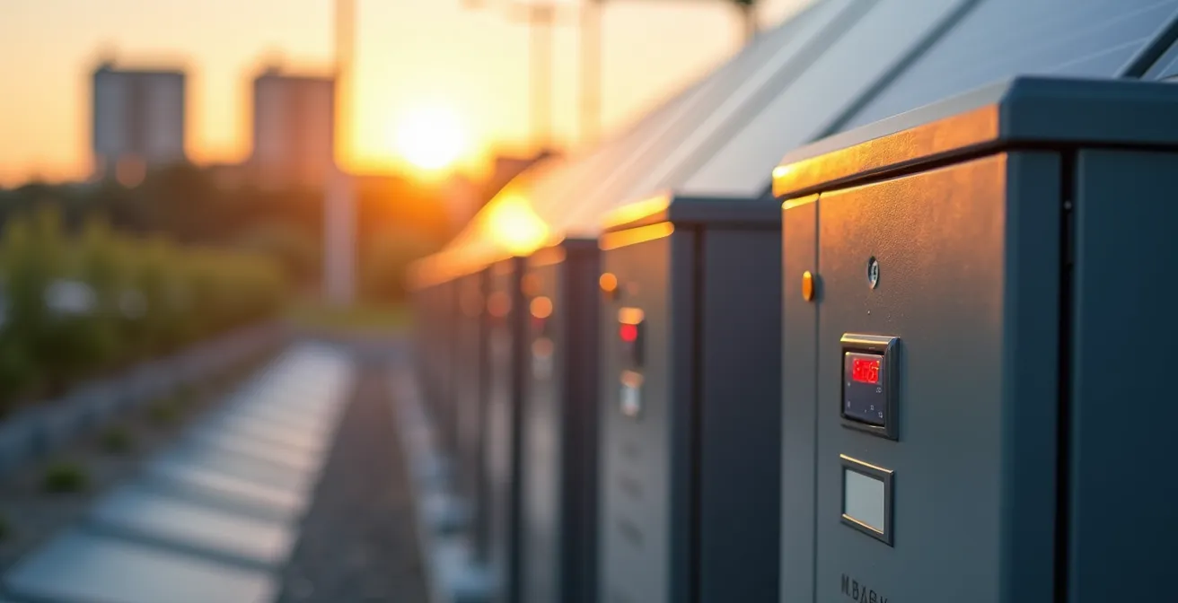 Système de gestion énergétique avec panneaux solaires et batterie de stockage